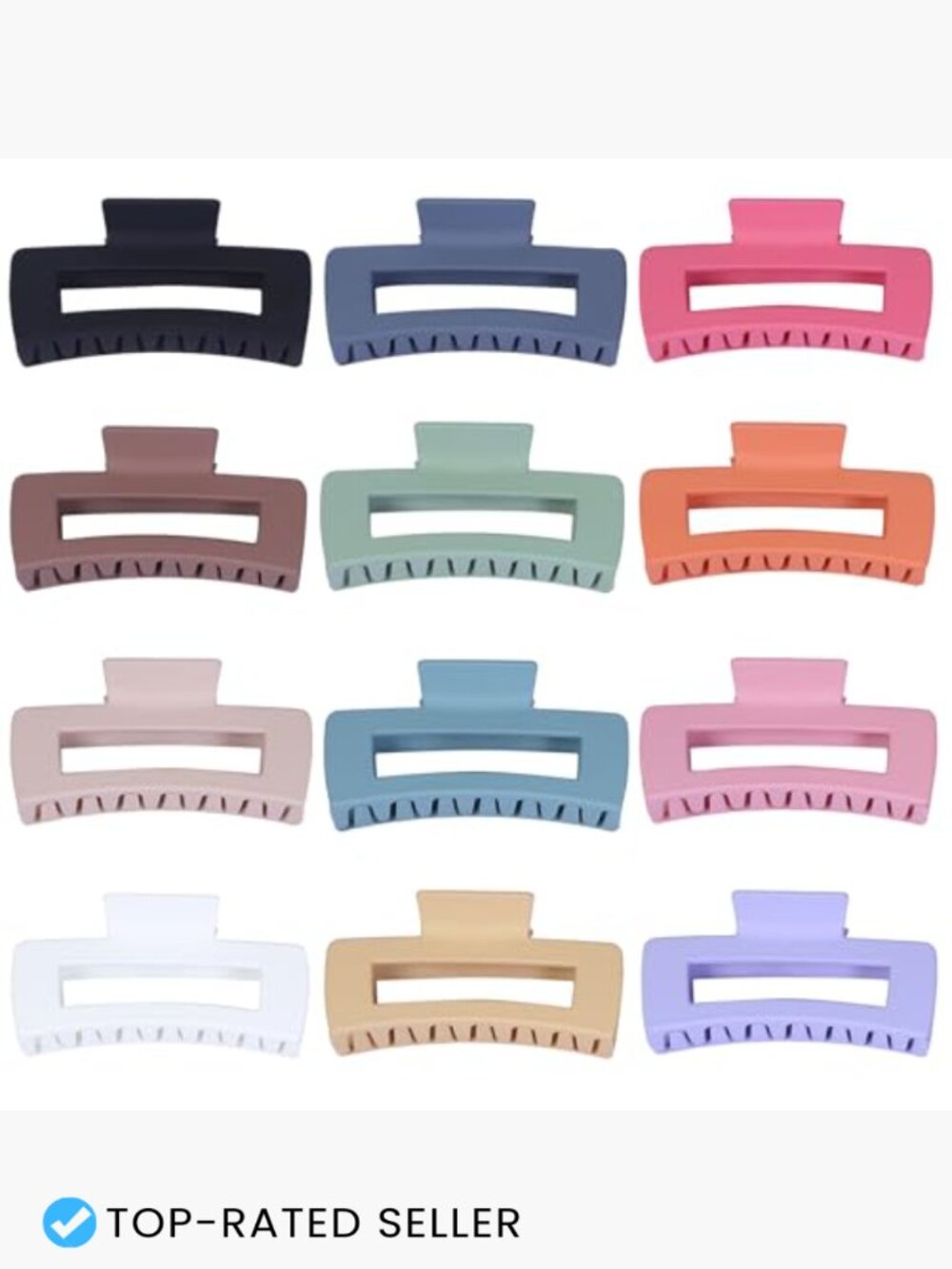 Extra Large Jumbo Hair Clips Square Jaw Clips for Thick Hair Women Accessory - Picture 6 of 7